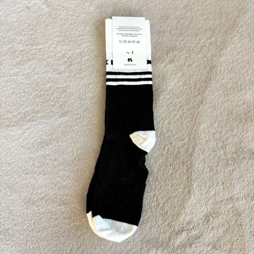 Roblox Wool Black and Off White Socks NEW